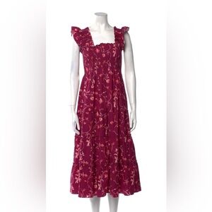 Hill House Ellie Nap Dress Floral Ruffle Sleeve Dress size s